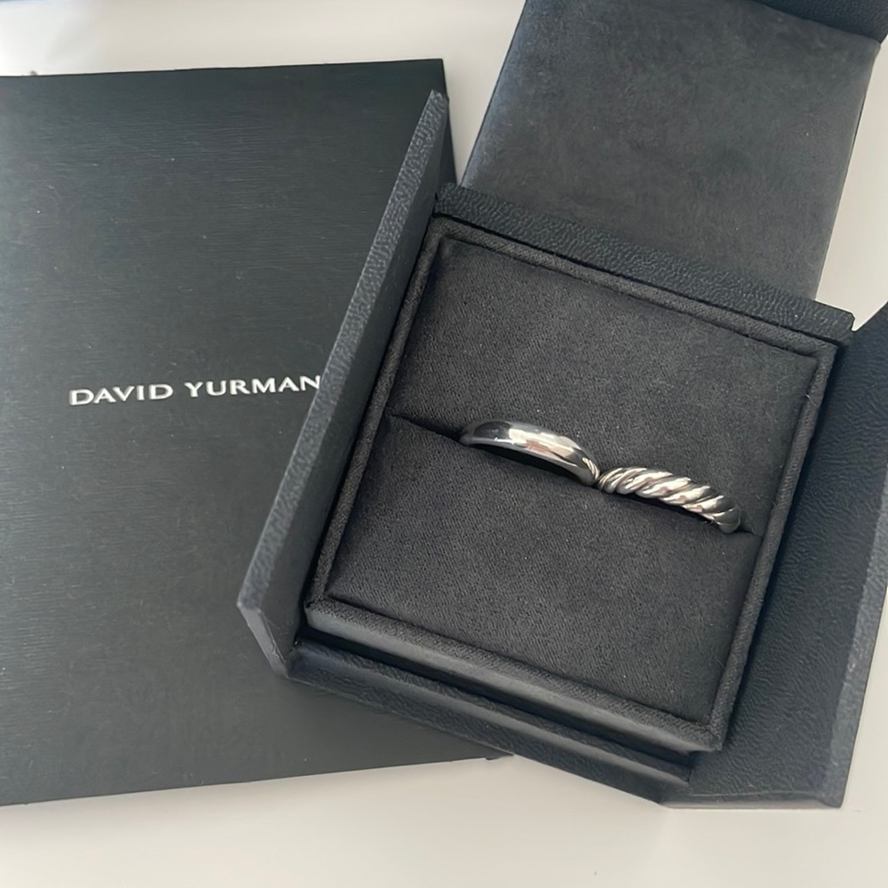 David Yurman Pure Form® Stack Rings in Sterling Silver - Picture 2 of 11